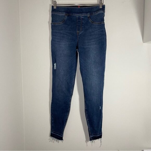 SPANX Distressed Ankle Skinny Jeans size M - Picture 3 of 9